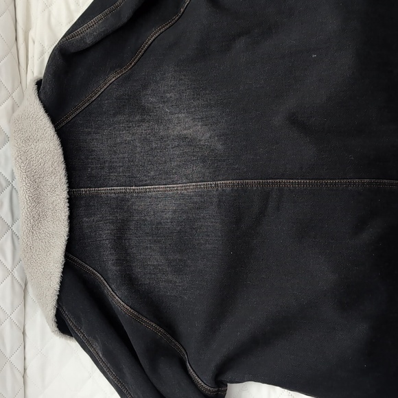 DG2 Black/ Cream Women's Sherpa Coat,Black Wash Size L. - Picture 6 of 11